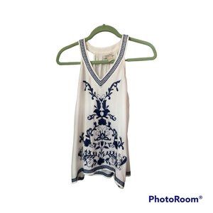 Lucky Brand Boho Embroidered Sleeveless Top